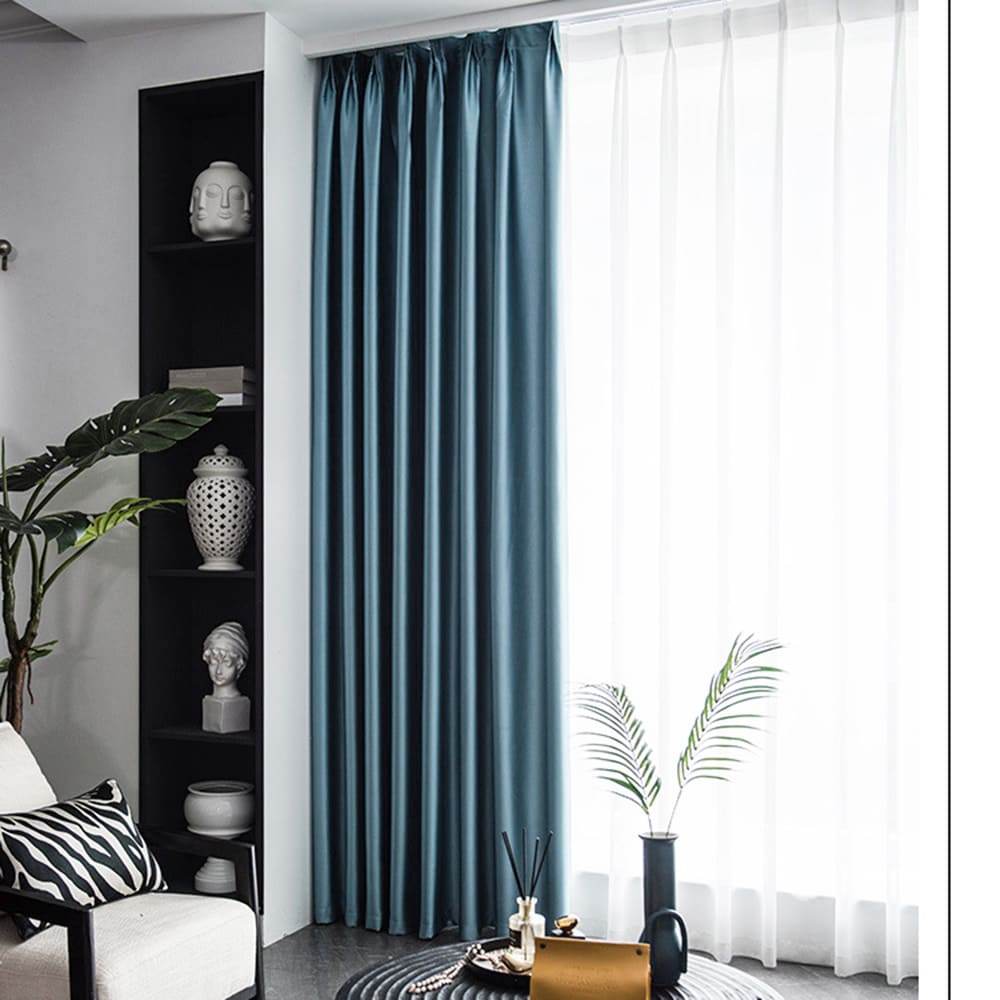 Serenity Slate Blue Blackout Curtains Thermal Insulated Drapes