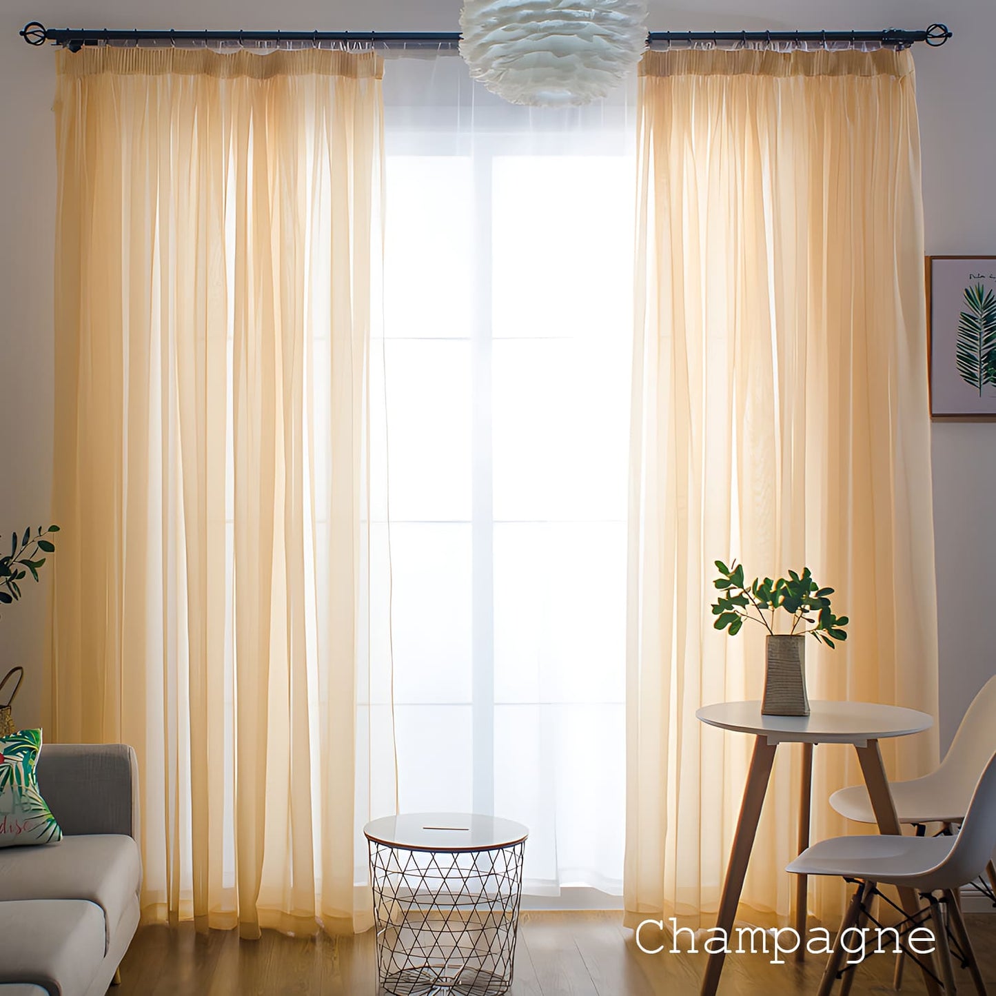 Modern Colorful Semi Sheer Curtains Elegant Window Sheers Decorative Sheer Drapes