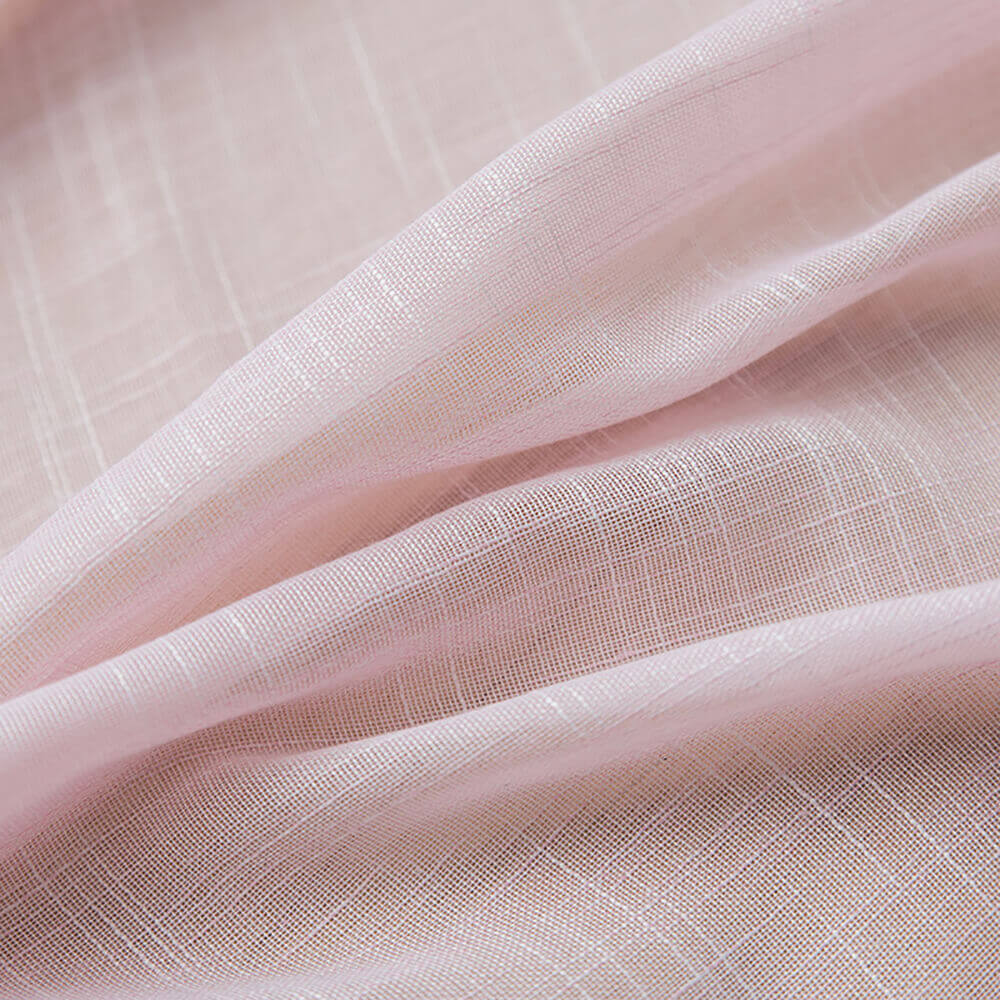 Cheap pink voile sheer curtains for kitchen, offering soft light and privacy, easy care