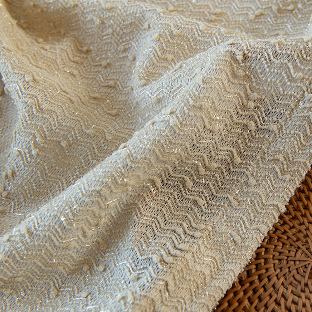 French Chanle Style Graceful Balloon Shade Sheer Curtains Mint Green/Light Brown/White