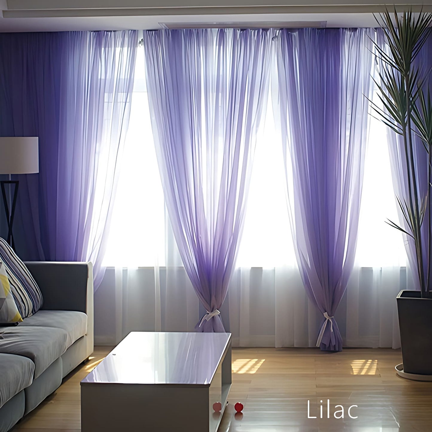 Modern Colorful Semi Sheer Curtains Elegant Window Sheers Decorative Sheer Drapes