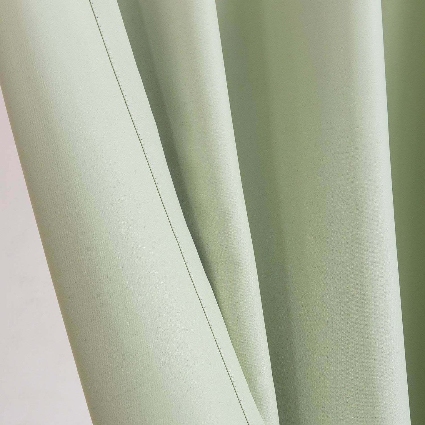 Modern light green blackout curtains for bedroom window treatments