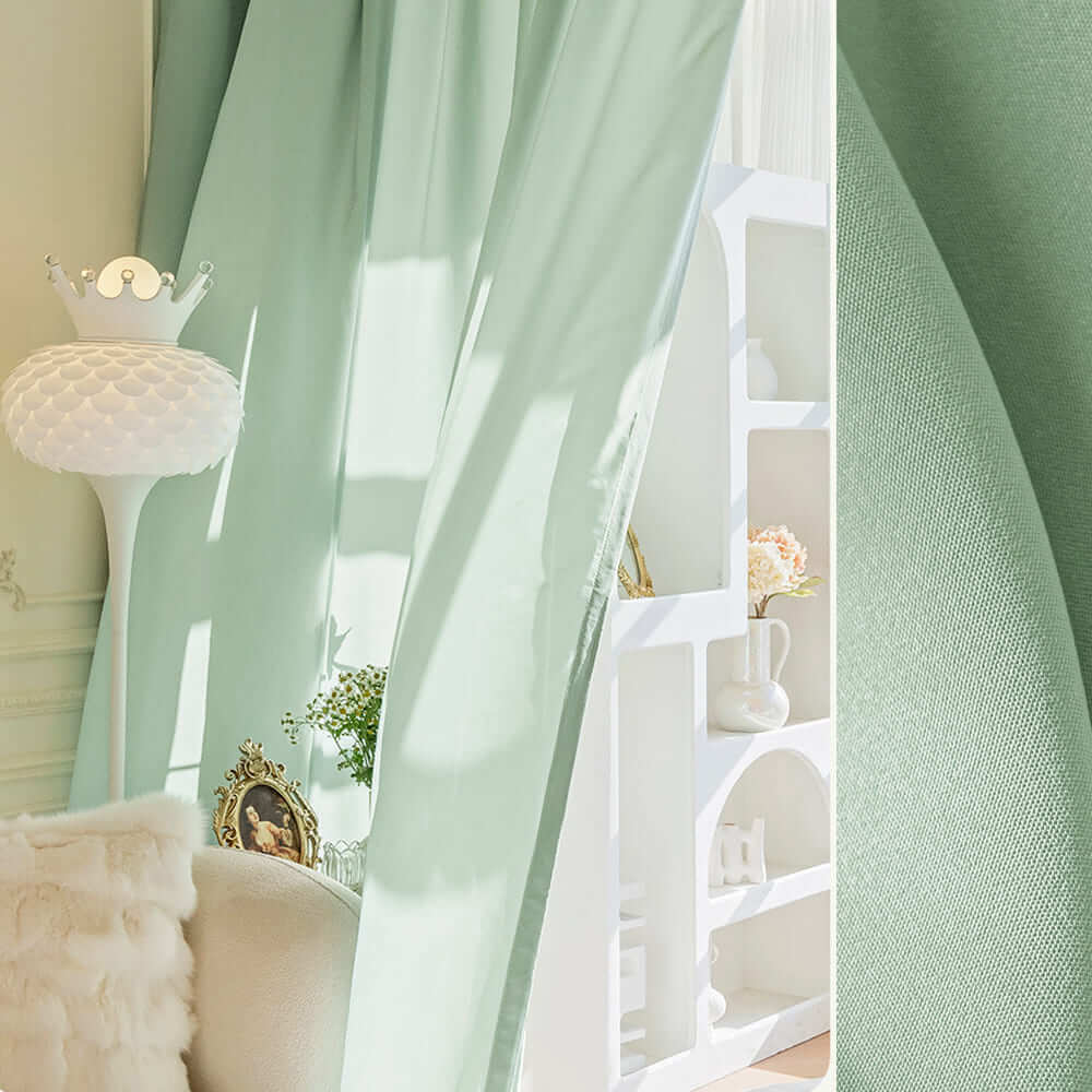 Sage green sheer window curtains pinch pleated sheer drapes for bedroom