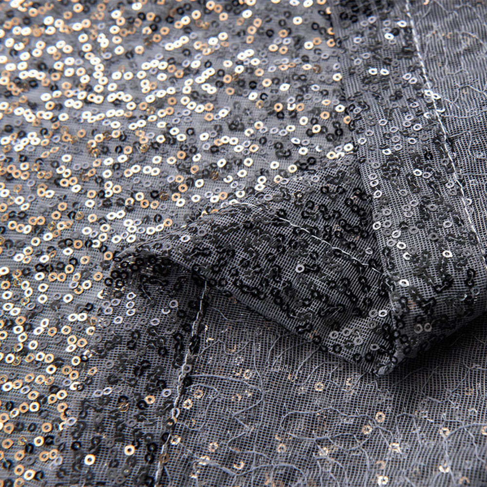 Bright Night Galaxy Sheer Balloon Shade Curtains Embroidered Sequins for Bedroom/Living Room