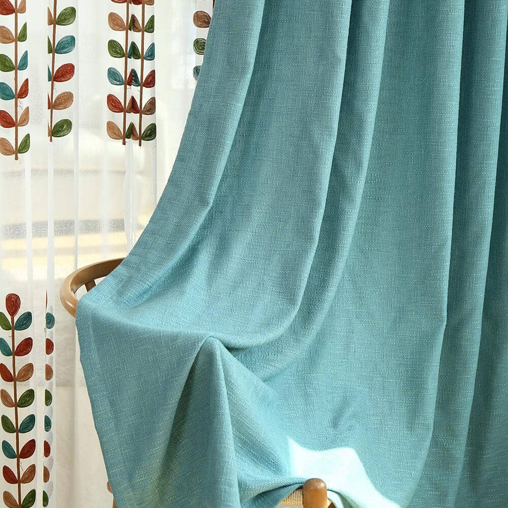 elegant teal blue bedroom blackout curtains soundproof pinch pleat drapes