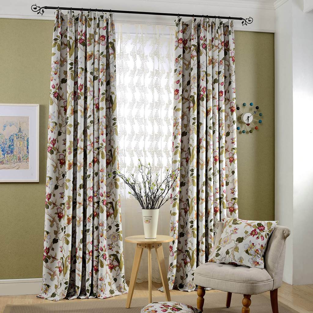 floral curtains patterned blackout curtains pinch pleat drapes