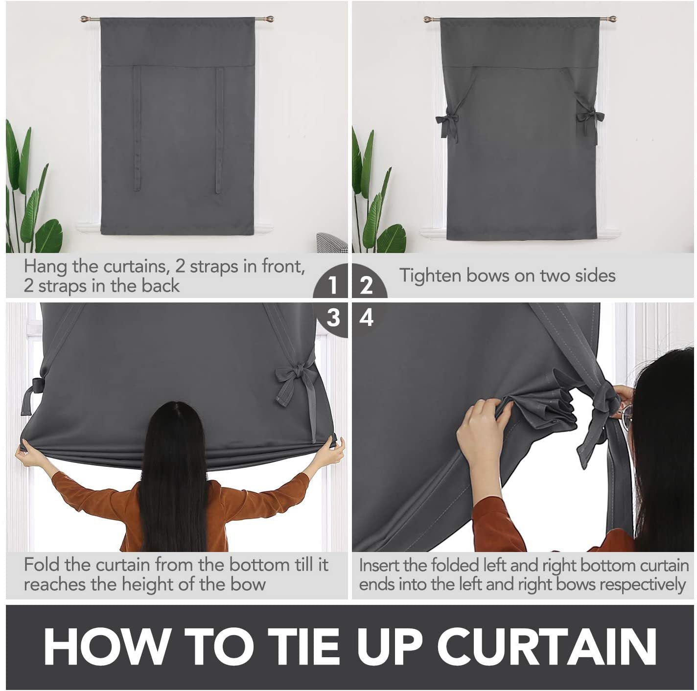 how to tie up curtains