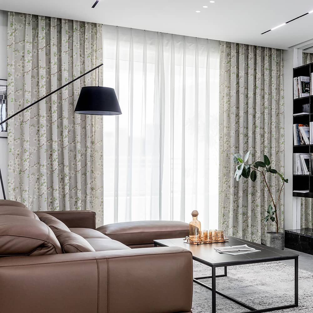 White Small Flower Curtains Country Fashion Drapes