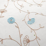 modern white blue flower patterned kitchen curtains decorative draperies