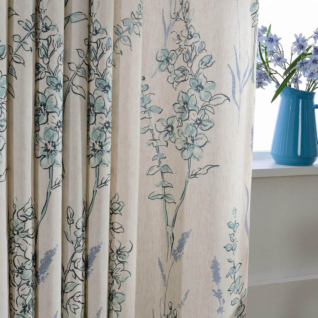 teal sage grommet curtains thermal white linen drapes