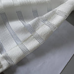 Anady Top Ivory White Stripe Sheer Drapes Cross Stripe Voile 2 Panels for Living Room - Anady Top Space Design