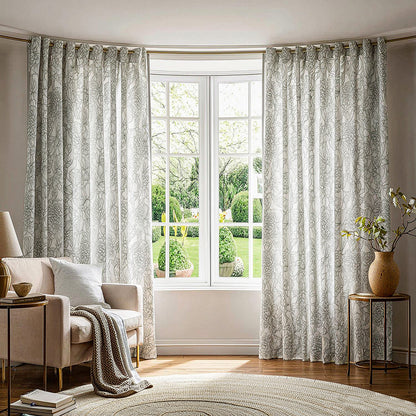 Art Line Drawing Peony Kitchen Curtains Flower Living room Drapes