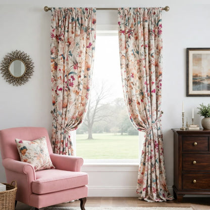Brilliant Flowers Curtains Song of Summer Living Room Drapes 2 Panels