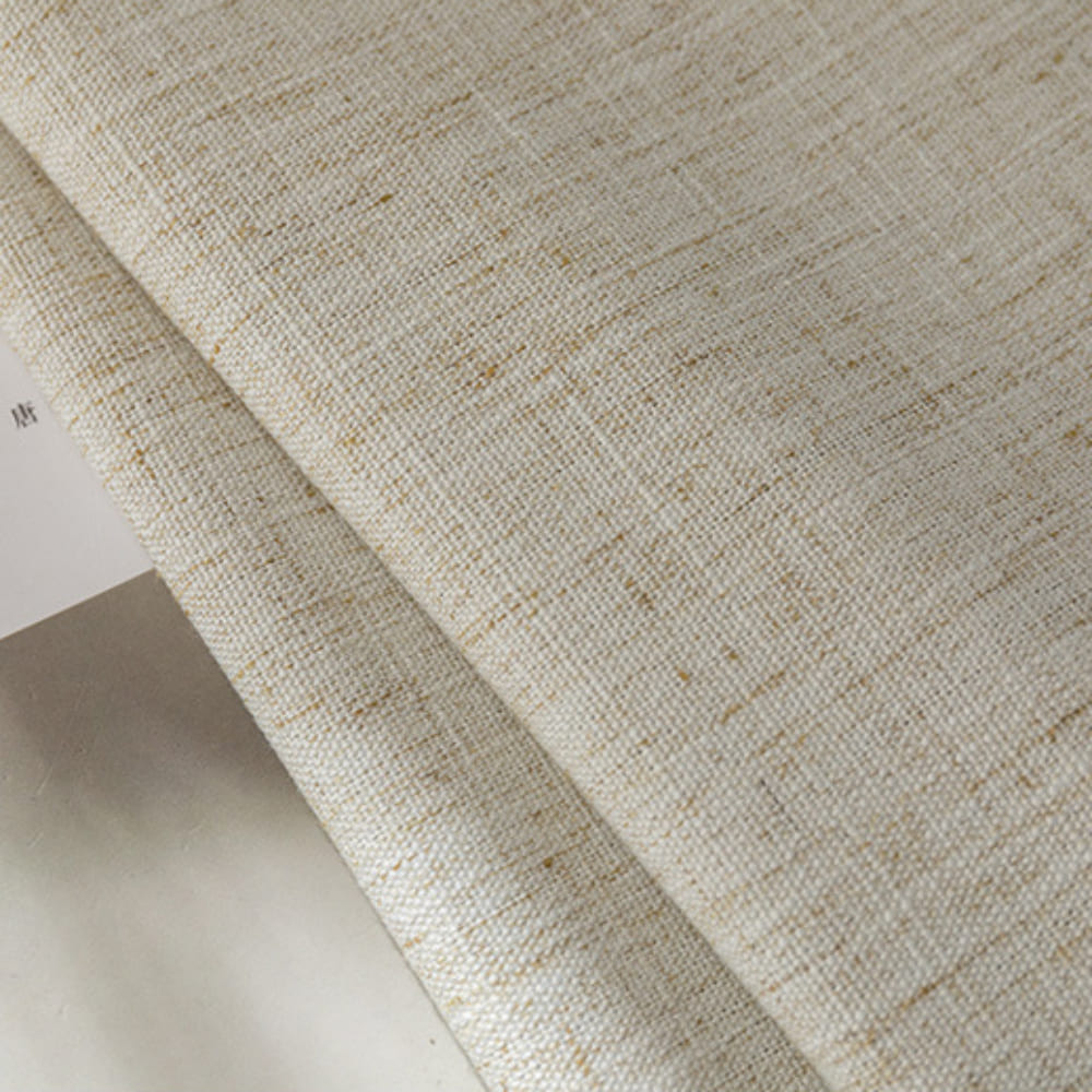Simple Texture Harmony Warm Beige Linen Natural Balloon Shade Curtain