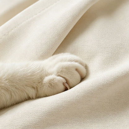 Cream Beige Cat Scratch Resistant Full Blackout Curtains