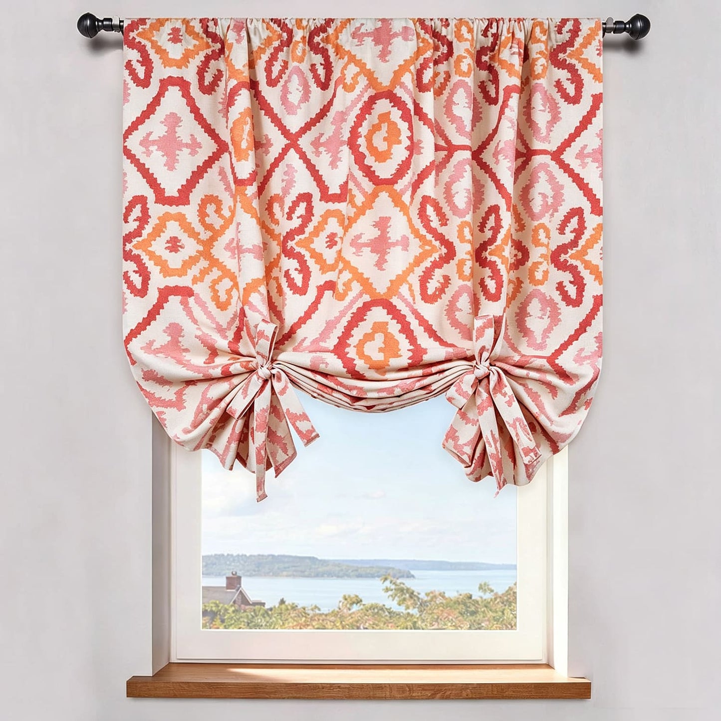 Red Pink Orange Geometry Bright Warm Decro Balloon Shade Curtains