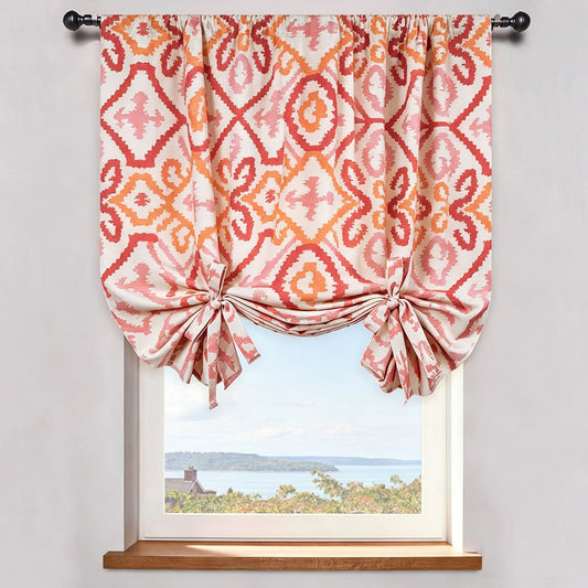 Red Pink Orange Geometry Bright Warm Decro Balloon Shade Curtains