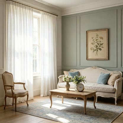 Thick Pure Serenity Matte White Sheer Curtains Voile 2 Panels