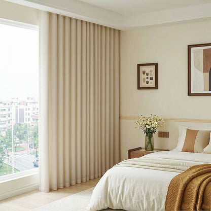 Cream Beige Cat Scratch Resistant Full Blackout Curtains