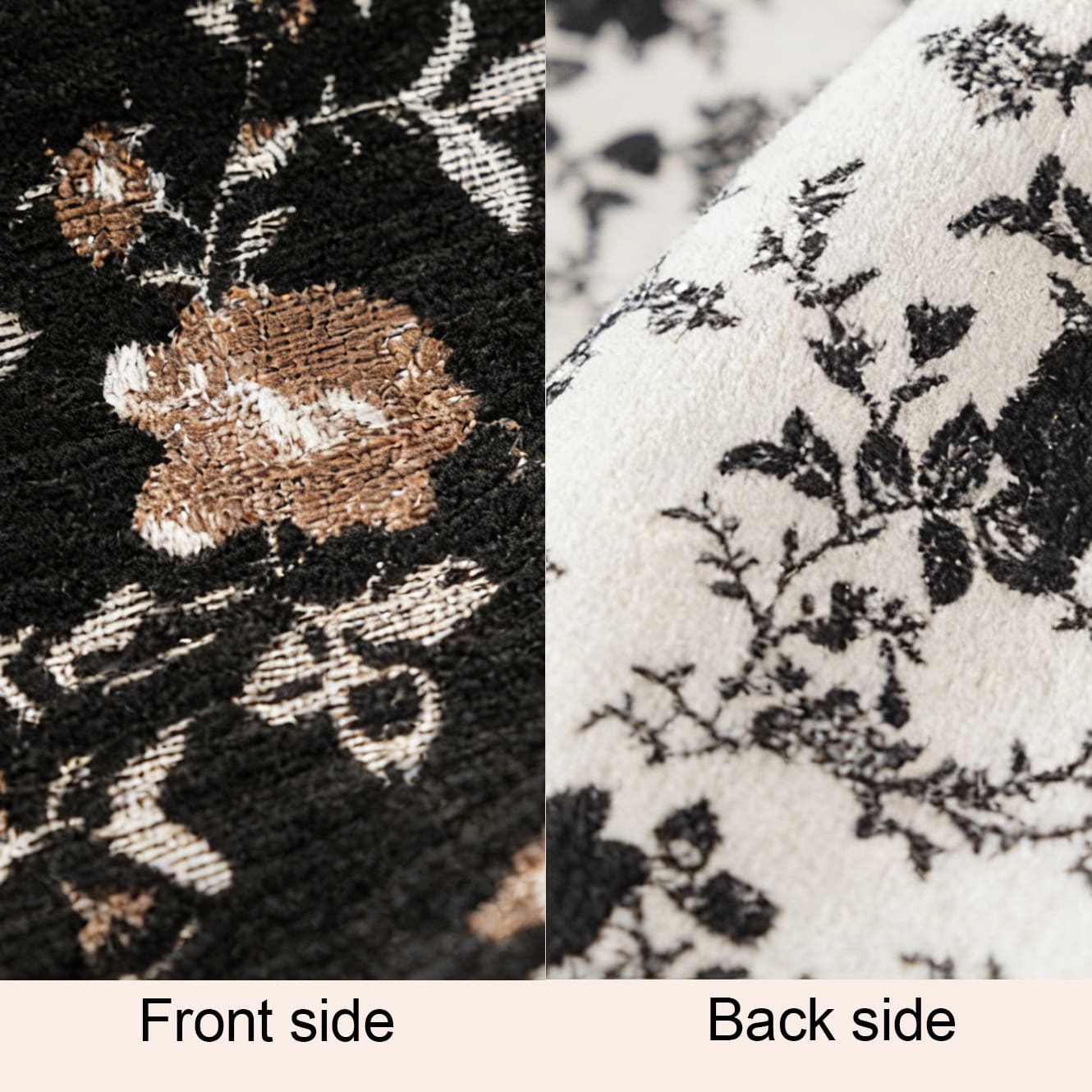 Pastoral Romance Double-Sided Small Floral Jacquard Chenille Drapes