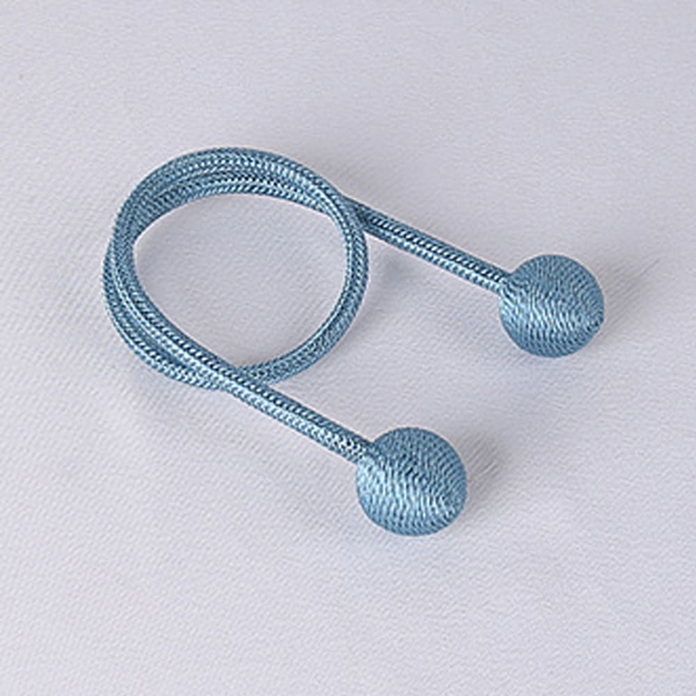 2 Pack Solid Color Ball Curtain Tiebacks, Magnetic Window Drape Holdbacks for Home Decor