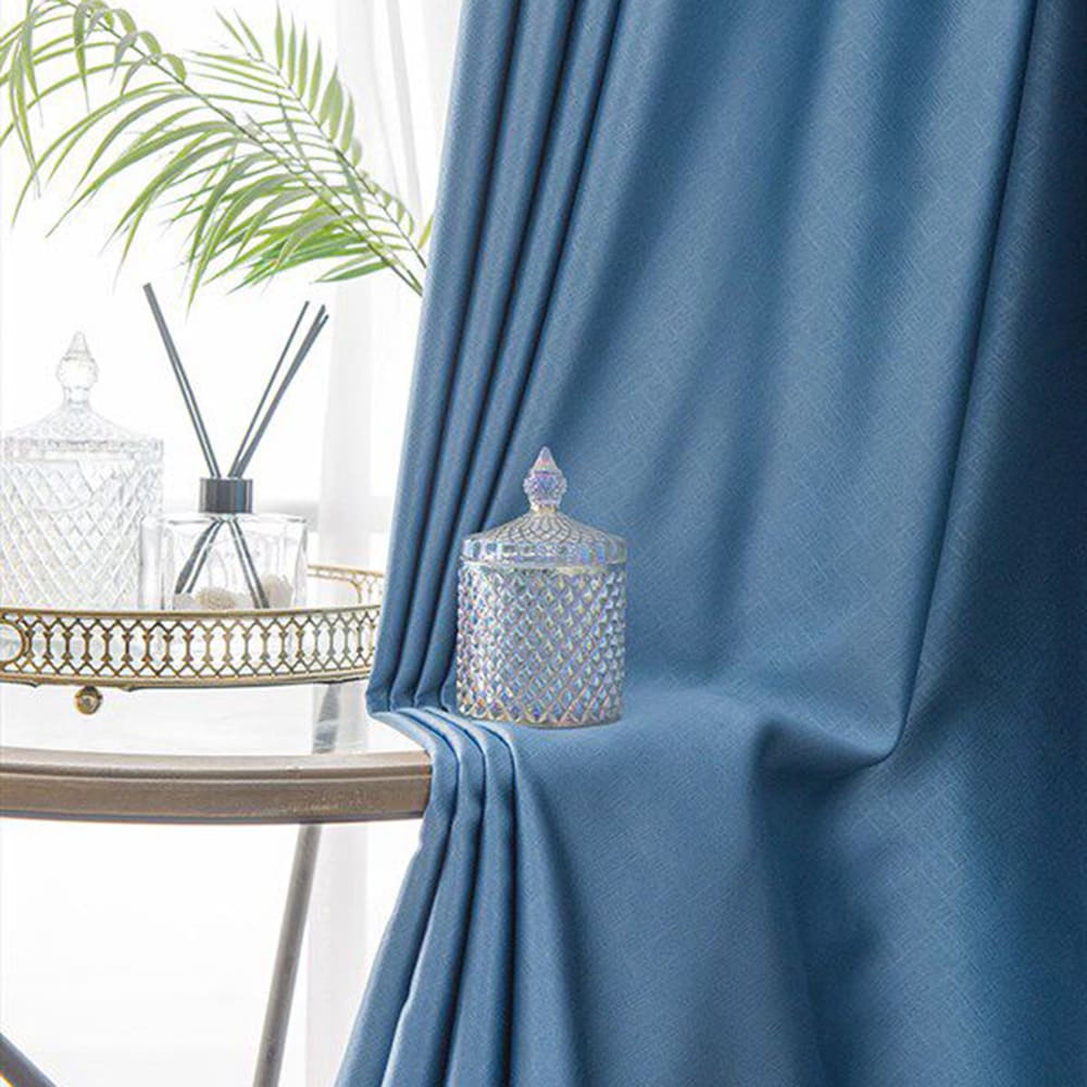 Serenity Slate Blue Blackout Curtains Thermal Insulated Drapes