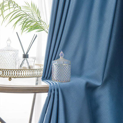 Serenity Slate Blue Blackout Curtains Thermal Insulated Drapes