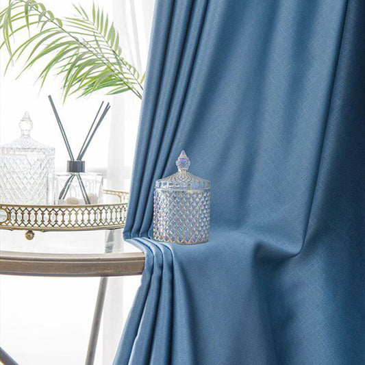 Serenity Slate Blue Blackout Curtains Thermal Insulated Drapes