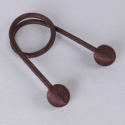 2 Pack Solid Color Ball Curtain Tiebacks, Magnetic Window Drape Holdbacks for Home Decor