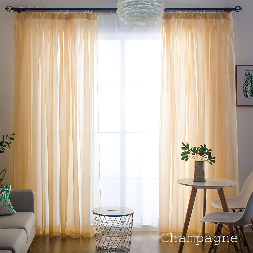 Semi Sheer Curtains Modern Window Sheers Decorative Sheer Drapes ...