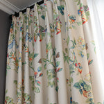American Country Colorful Parrots Flowers Curtains Pastoral Natural Style