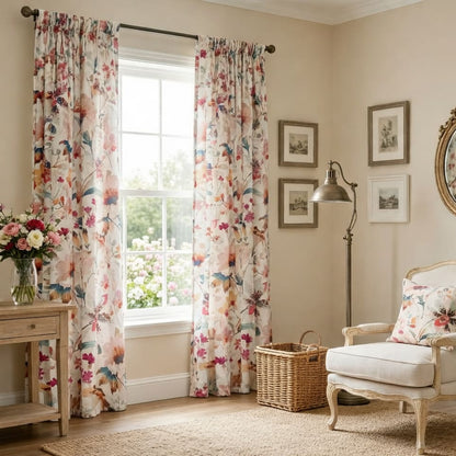 Brilliant Flowers Curtains Song of Summer Living Room Drapes 2 Panels