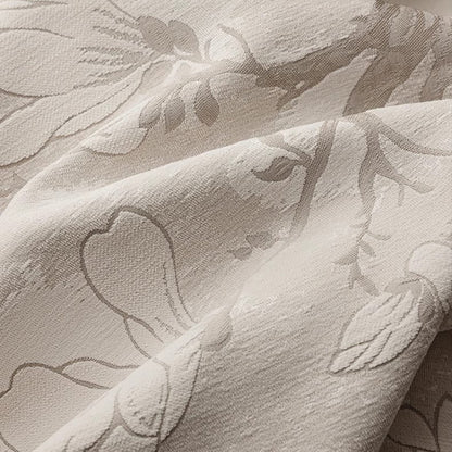 Double Sided Chenille Magnolia Floral Jacquard Curtains for Living Room