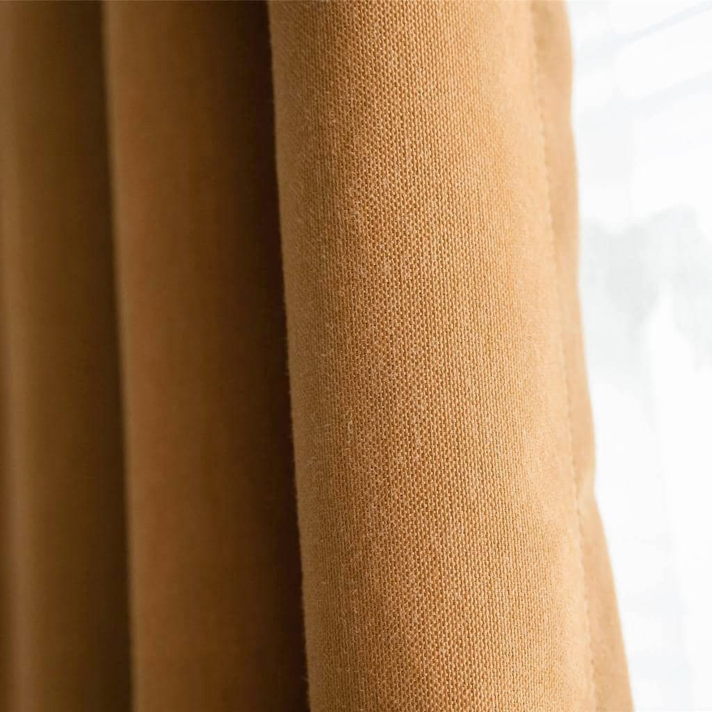 Rideaux assombrissants en lin et coton Orange, pour chambre à coucher, draperies d'érable d'automne, 2 panneaux