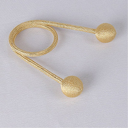 2 Pack Solid Color Ball Curtain Tiebacks, Magnetic Window Drape Holdbacks for Home Decor