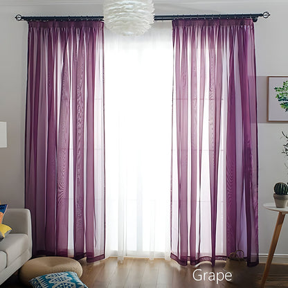 Colorful Semi Sheer Curtains Window Drapery