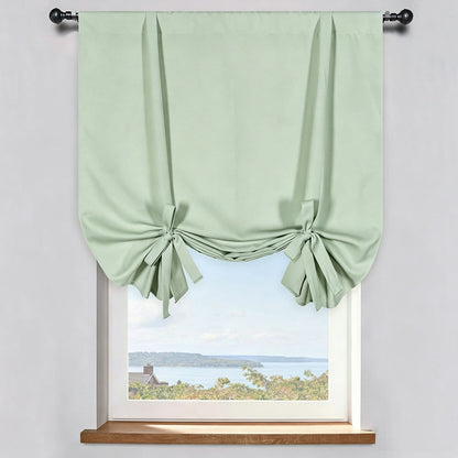 Rideaux occultants solides vert clair, rideaux thermiques isolés, 2 panneaux