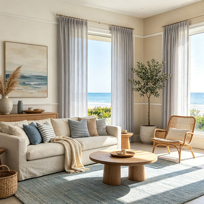 Light Gray Sheer Curtains Velvety Feeling Voile Drapes for Livingroom