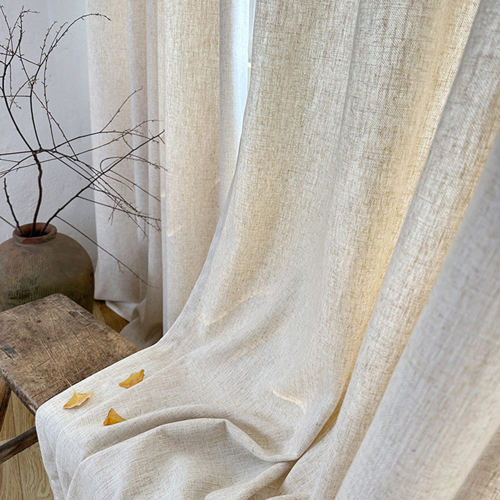 Wild Beauty Thick Linen Curtains Natural Drapes