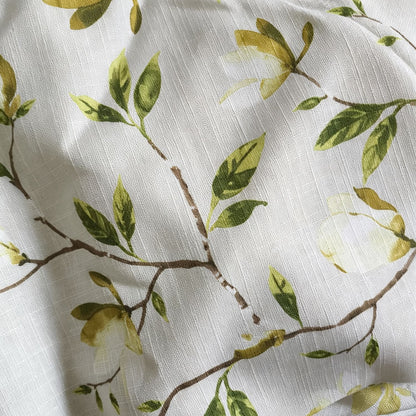 Spring Garden Magnolia Blossom Off‑White Curtains