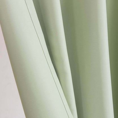 Modern light green blackout curtains for bedroom window treatments