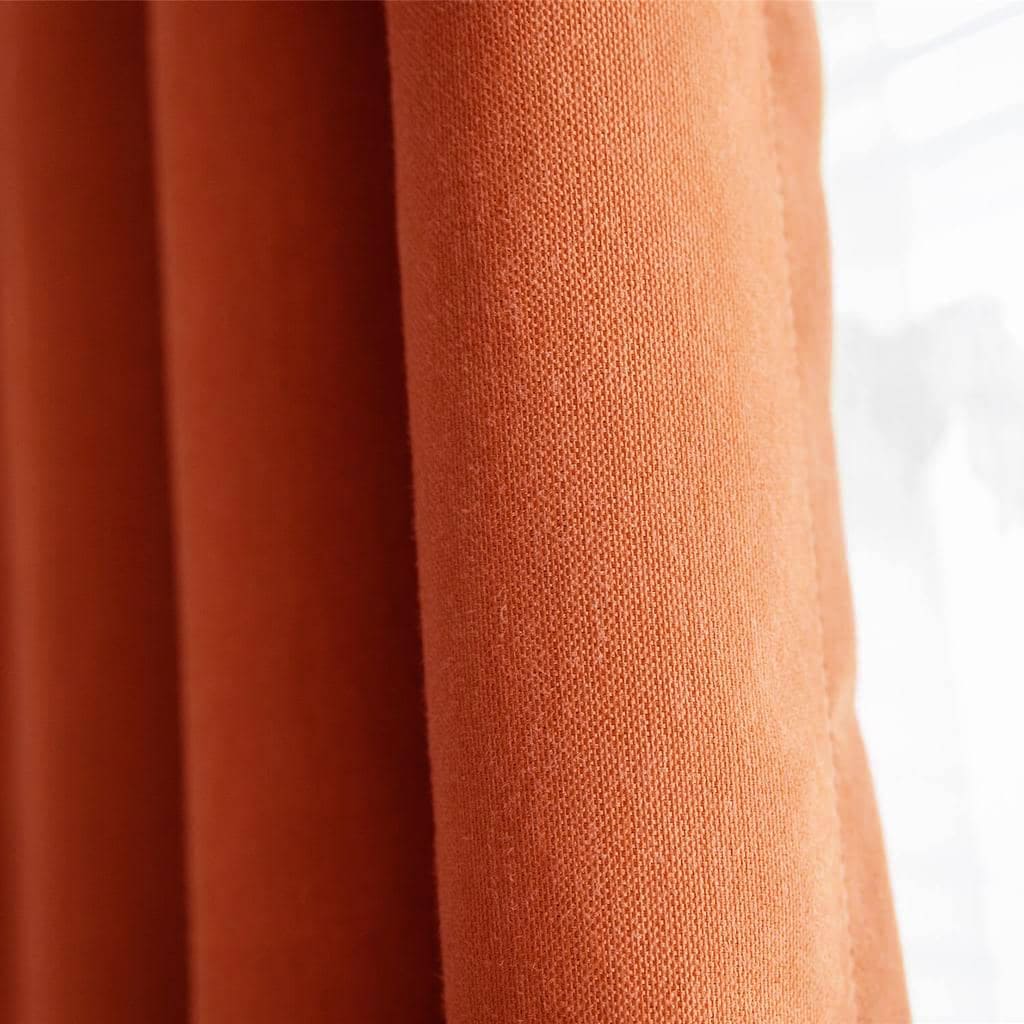 Rideaux assombrissants en lin et coton Orange, pour chambre à coucher, draperies d'érable d'automne, 2 panneaux