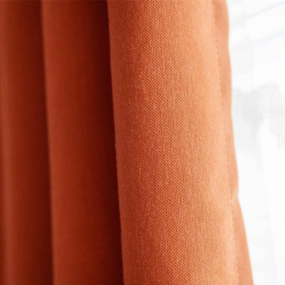 Rideaux assombrissants en lin et coton Orange, pour chambre à coucher, draperies d'érable d'automne, 2 panneaux