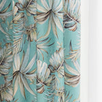 Blue Banana Leaves Curtains Print Bedroom Drapes 1 Set of 2 Panels