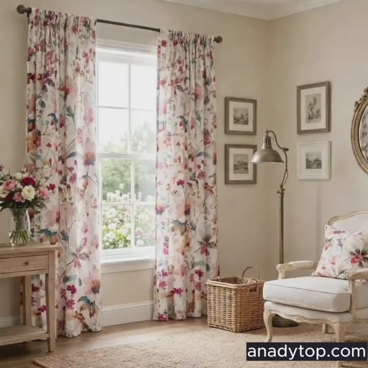 Brilliant Flowers Curtains Song of Summer Living Room Drapes 2 Panels