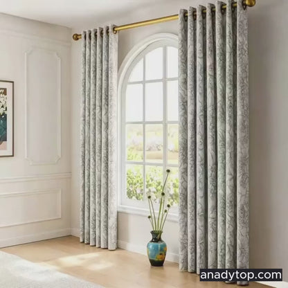 Art Line Drawing Peony Kitchen Curtains Flower Living room Drapes