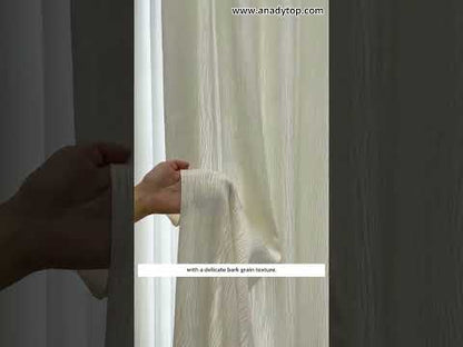 Chic Gleaming White Wave Sheer Curtain with Subtle Sparkle
