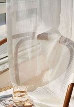 French Luxury Sunshine Snow White Sheer Curtains Window Drapes