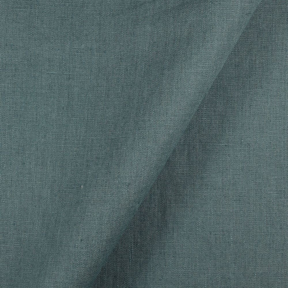 Rideaux et tentures en lin naturel bleu denim, 2 panneaux pour le salon
