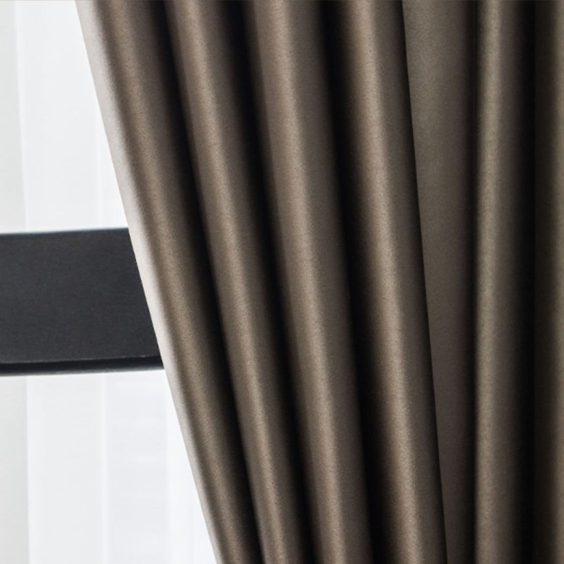 Rich Taupe Elegance Balloon Shade Blackout Curtains